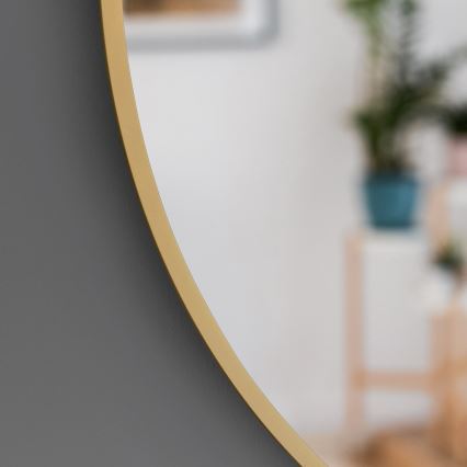 Baltica Design - LED zidno ogledalo za kupatilo sa pozadinskim osvetljenjem BRIGHT LED/15W/230V 4500K prečnik 90 cm IP65 zlatna