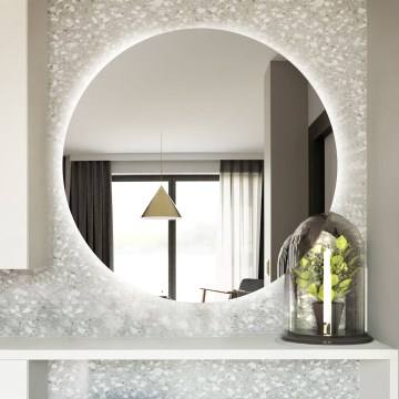 Baltica Design - LED zidno ogledalo za kupatilo sa pozadinskim osvetljenjem BRIGHT LED/15W/230V 6500K prečnik 90 cm IP65