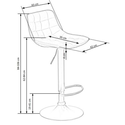 Barska stolica 106x43 cm Antracit/braon