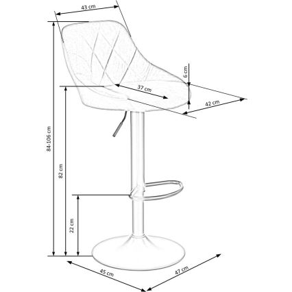 Barska stolica 106x47 cm crno/braon