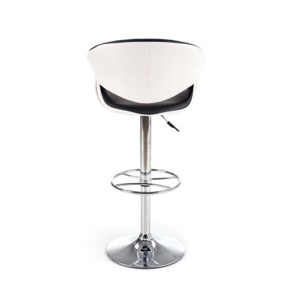 Barska stolica 115x60 cm bela/crno/sjajni krom