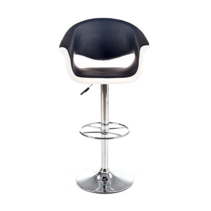 Barska stolica 115x60 cm bela/crno/sjajni krom