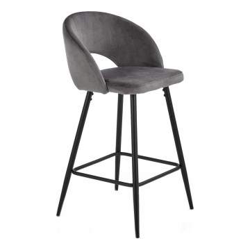 Barska stolica 89x49 cm sivo/crno