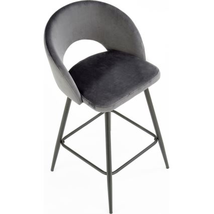 Barska stolica 89x49 cm sivo/crno
