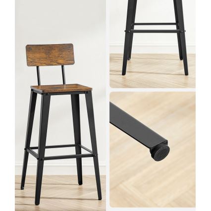 Barska stolica AVEN 2 kom braon/crna