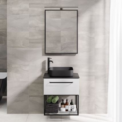 BATH DELUXE 01-060-05-02-00 - Kupaonsko ogledalo BORGSTED 60x80 cm crno