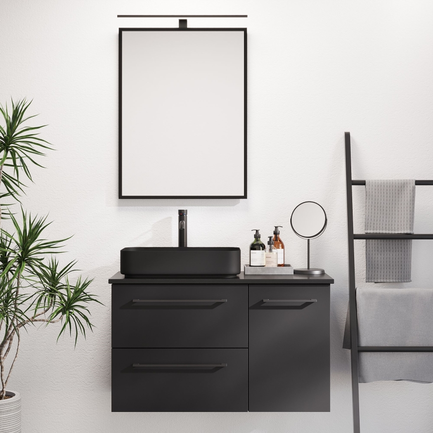 BATH DELUXE 01-060-05-02-00 - Kupaonsko ogledalo BORGSTED 60x80 cm crno