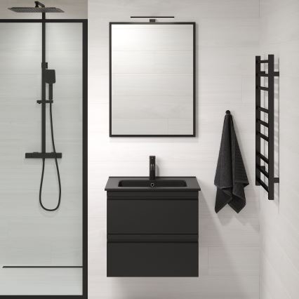 BATH DELUXE 01-060-05-02-00 - Kupaonsko ogledalo BORGSTED 60x80 cm crno