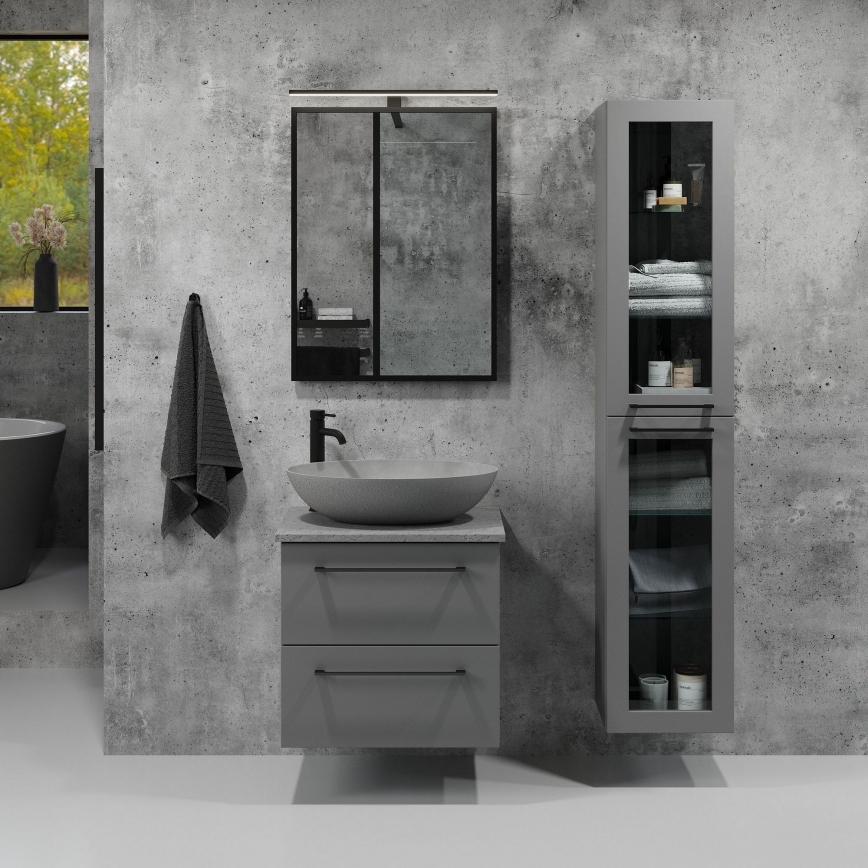 BATH DELUXE 01-060-05-02-00 - Kupaonsko ogledalo BORGSTED 60x80 cm crno