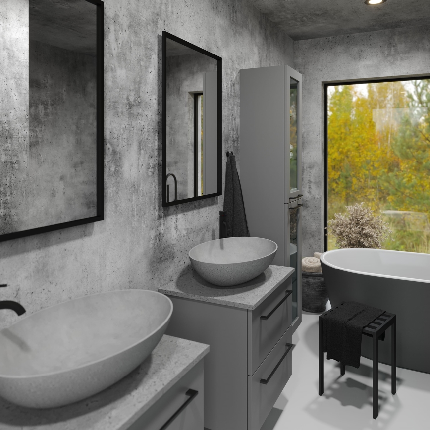 BATH DELUXE 01-060-05-02-00 - Ogledalo za kupatilo BORGSTED 60x80 cm crno