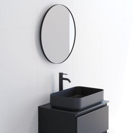 BATH DELUXE 01-060-09-02-00 - Kupaonsko ogledalo BORGSTED pr. 60 cm crno