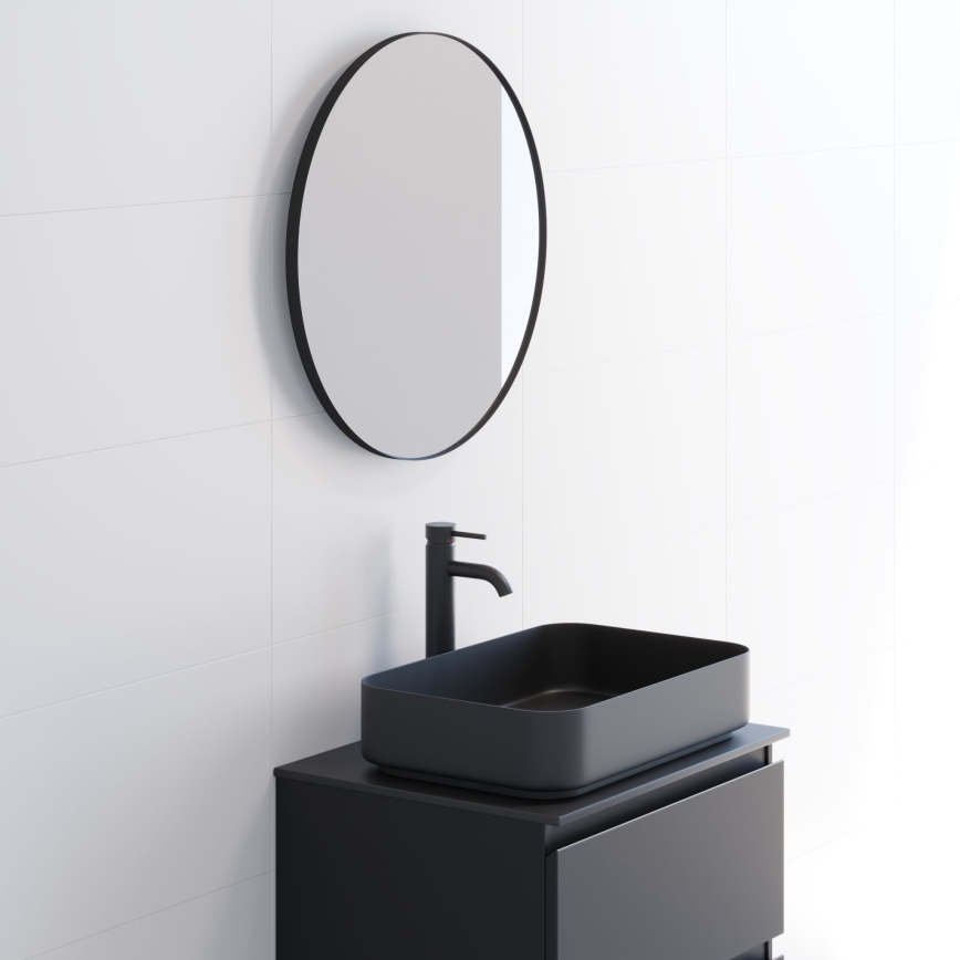 BATH DELUXE 01-060-09-02-00 - Kupaonsko ogledalo BORGSTED pr. 60 cm crno