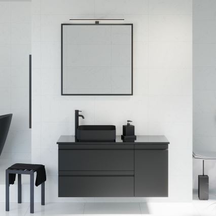 BATH DELUXE 01-080-05-02-00 - Kupatilsko ogledalo BORGSTED 80x80 cm crno