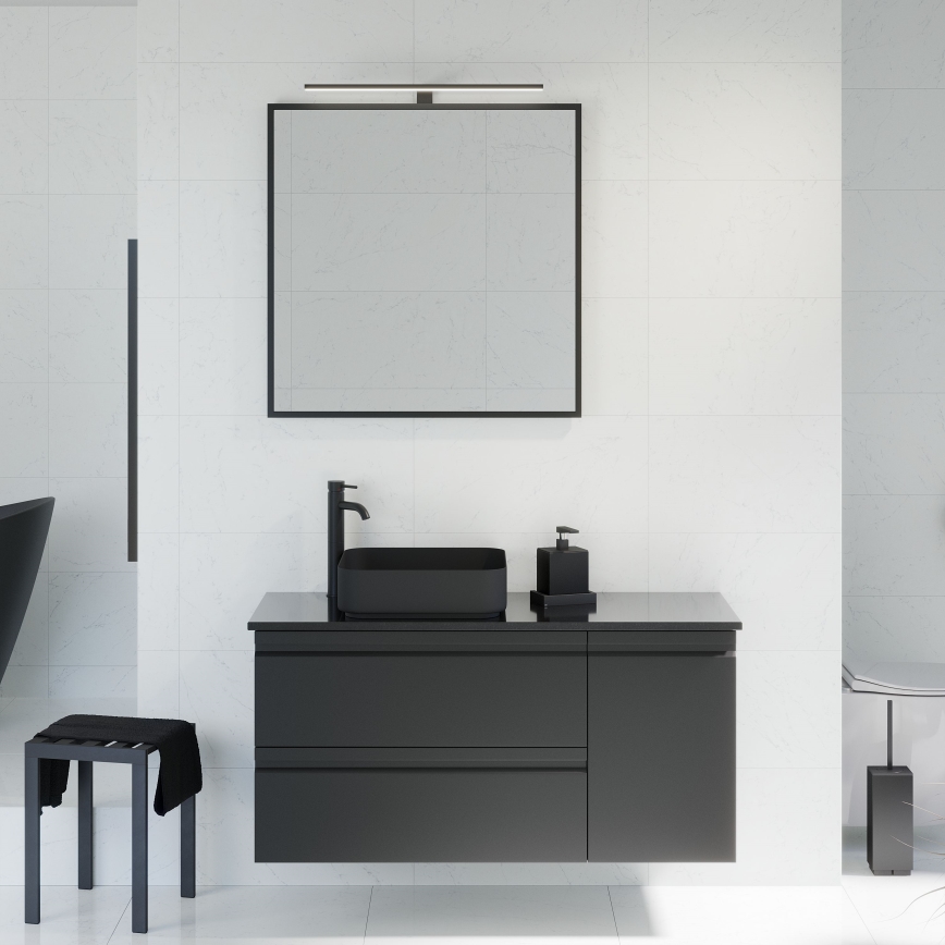 BATH DELUXE 01-080-05-02-00 - Kupatilsko ogledalo BORGSTED 80x80 cm crno