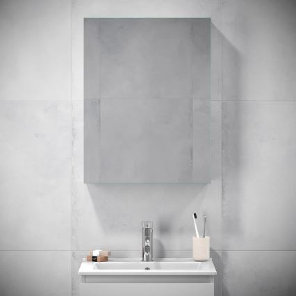 BATH DELUXE 02-050-63-01-01 - Ogledalo za kupatilo sa pregradama KENWOOD 65x50 cm mat bela