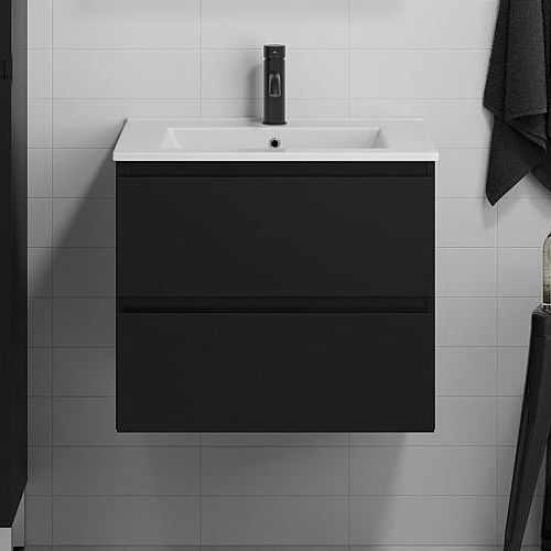 BATH DELUXE 03-060-63-02-01 - Ormarić za kupatilo sa lavaboom KENWOOD 61 cm matirana crno