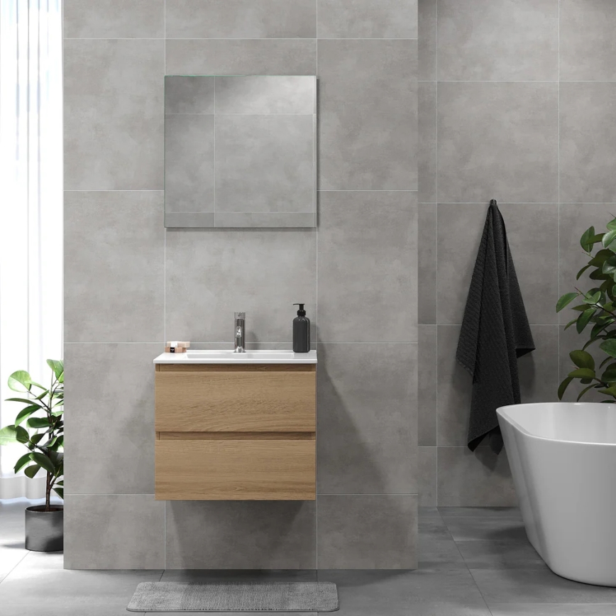 BATH DELUXE 03-060-64-86-01 - Ormarić za kupatilo sa lavaboom KENWOOD 61 cm hrast
