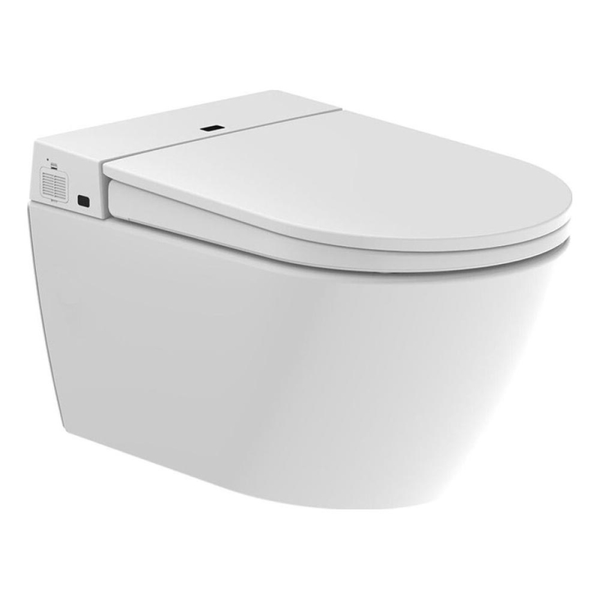 BATH DELUXE 21-040-02-11-00 - Zidni toalet sa bideom i WC daskom SoftClose TISVILDELEJE 1600W/230V bela + Daljinski upravljač