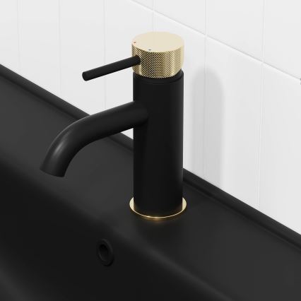 BATH DELUXE 28-005-03-72-00 - Slavina za lavabo ANHOLT 15,6 cm crno/mesing