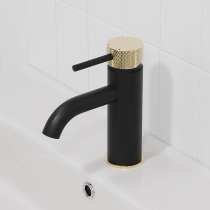 BATH DELUXE 28-005-03-72-00 - Slavina za lavabo ANHOLT 15,6 cm crno/mesing