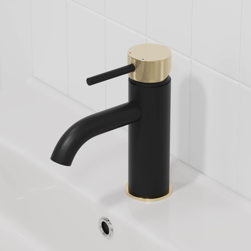 BATH DELUXE 28-005-03-72-00 - Slavina za lavabo ANHOLT 15,6 cm crno/mesing