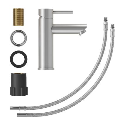 BATH DELUXE 28-017-03-71-02 - Baterija za umivaonik RINGSTED 17,8 cm, brušena od nerđajućeg čelika