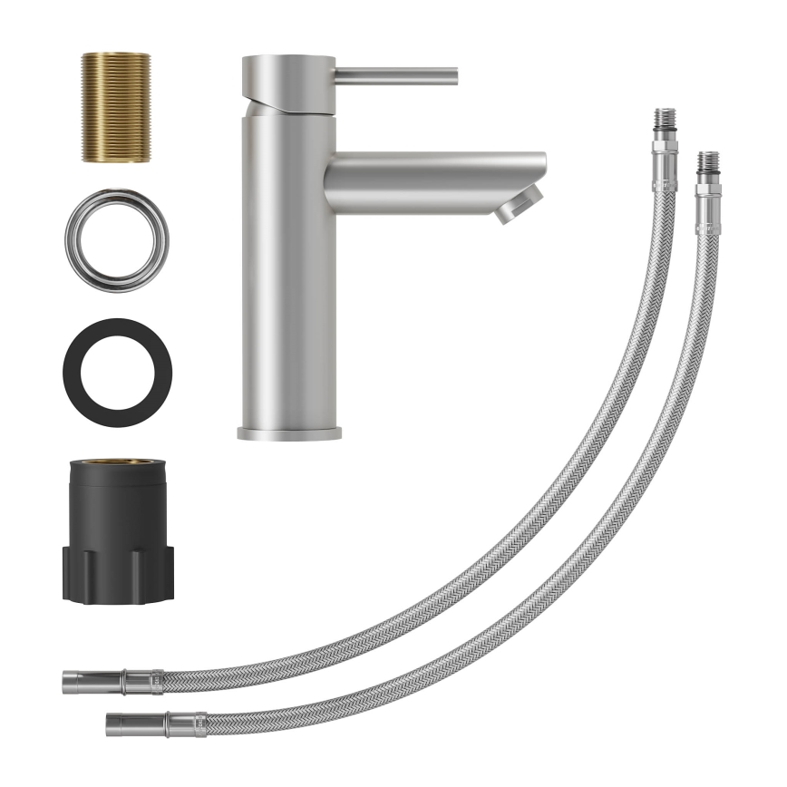 BATH DELUXE 28-017-03-71-02 - Baterija za umivaonik RINGSTED 17,8 cm, brušena od nerđajućeg čelika