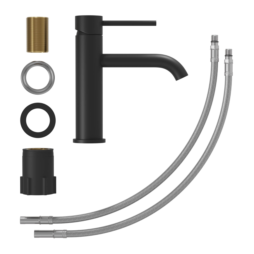 BATH DELUXE 28-018-01-02-02 - Baterija za umivaonik SOVANG 18,3 cm mat crna