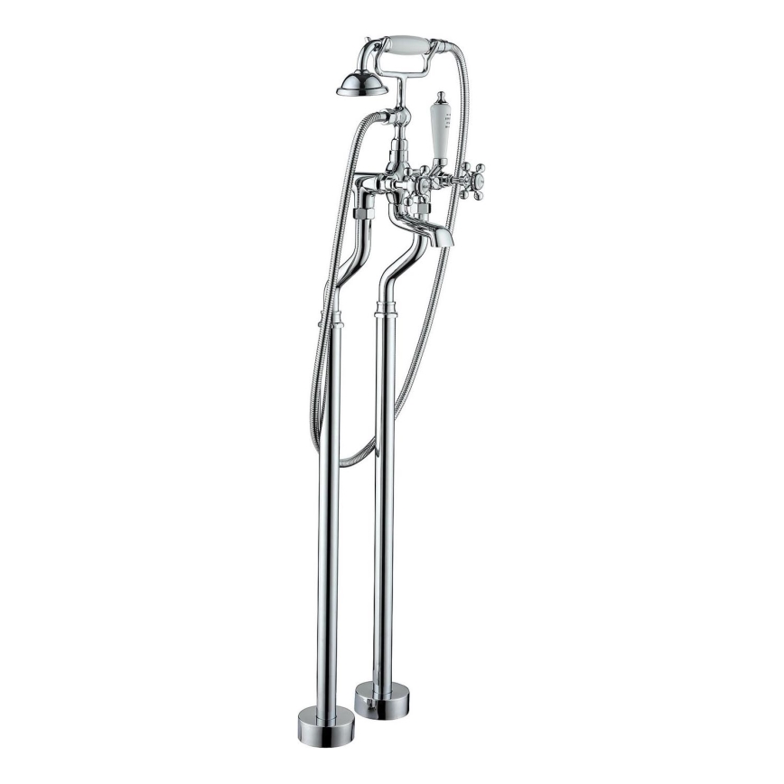BATH DELUXE 28-108-01-60-00 - Samostojeći Set za kadu sa mešalicom AEROSKOBING 106,3 cm sjajni krom