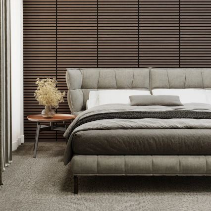 BATH DELUXE 54-060-08-84-12 - Komplet od 4 akustičnih obložnih panela DANVIKEN 60x60 cm orah