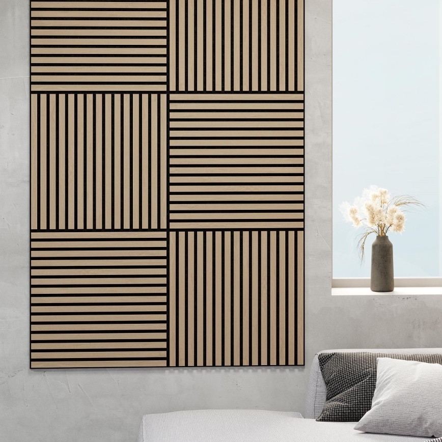 BATH DELUXE 54-060-08-86-12 - Akustični zidni panel DANVIKEN 60x60 cm hrast