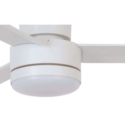 BAYSIDE 213036 - LED plafonski ventilator LAGOON GX53/17W/230V, beo, prečnik 132 cm, sa daljinskim upravljačem