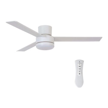 BAYSIDE 213036 - LED plafonski ventilator LAGOON GX53/17W/230V, beo, prečnik 132 cm, sa daljinskim upravljačem