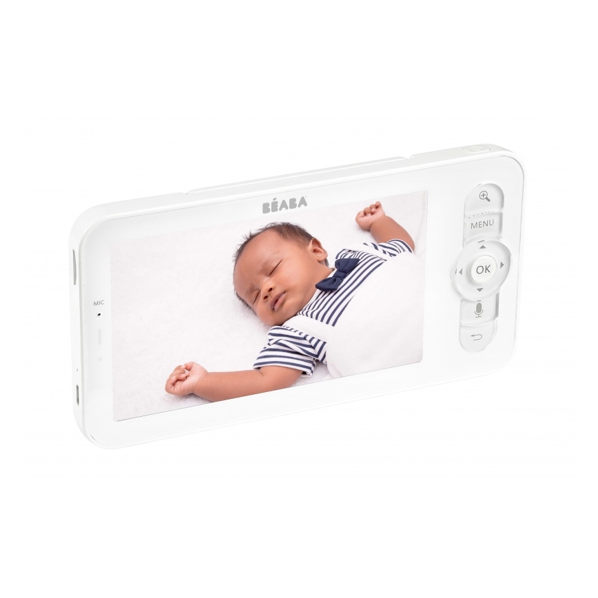 Beaba - Pametan punjivi video-bebifon sa monitorom ZEN NIGHT 720p, 5V, 4000 mAh, Wi‑Fi, beo