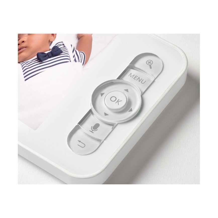 Beaba - Pametan punjivi video-bebifon sa monitorom ZEN NIGHT 720p, 5V, 4000 mAh, Wi‑Fi, beo