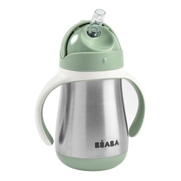 Beaba - Termoizolaciona čaša sa slamčicom 250 ml zelena
