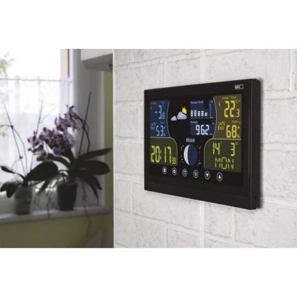 Bežična meteorološka stanica sa budilnikom 3xAAA/5V + 2xAAA crna