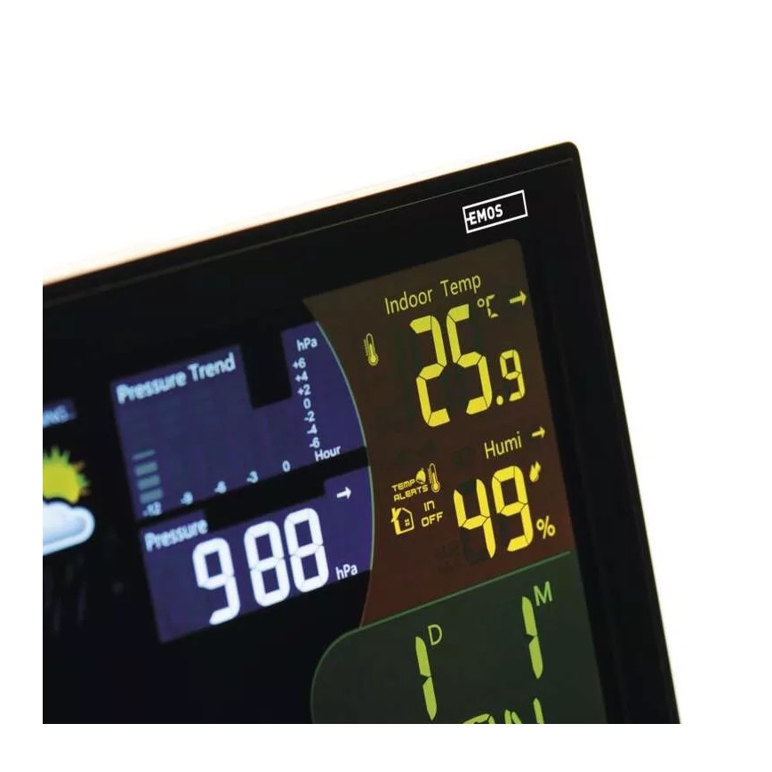 Bežična meteorološka stanica sa budilnikom 3xAAA/5V + 2xAAA crna