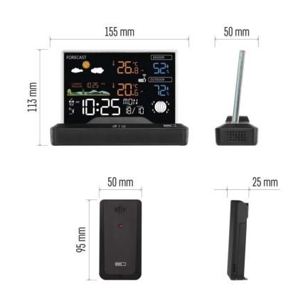 Bežična meteostanica 5V/2xAAA + 2xAAA