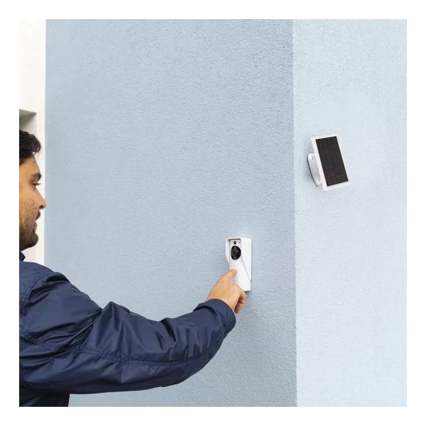 Bežični portafon sa solarnim panelom GoSmart 4400 mAh 3xAA IP44 Wi-Fi Tuya