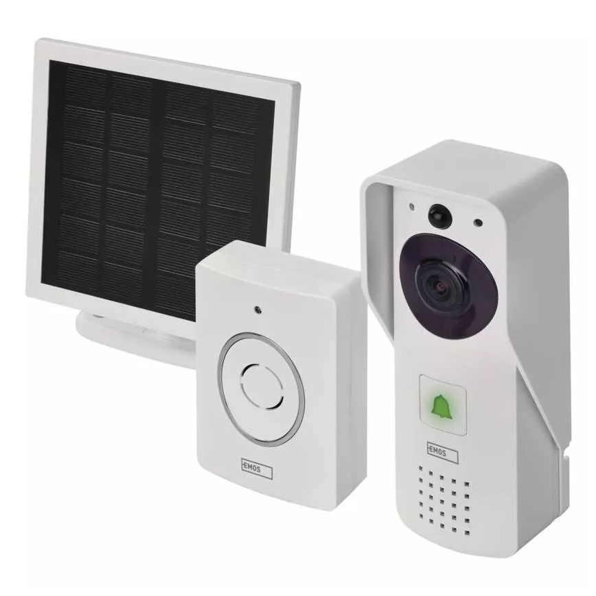 Bežični portafon sa solarnim panelom GoSmart 4400 mAh 3xAA IP44 Wi-Fi Tuya