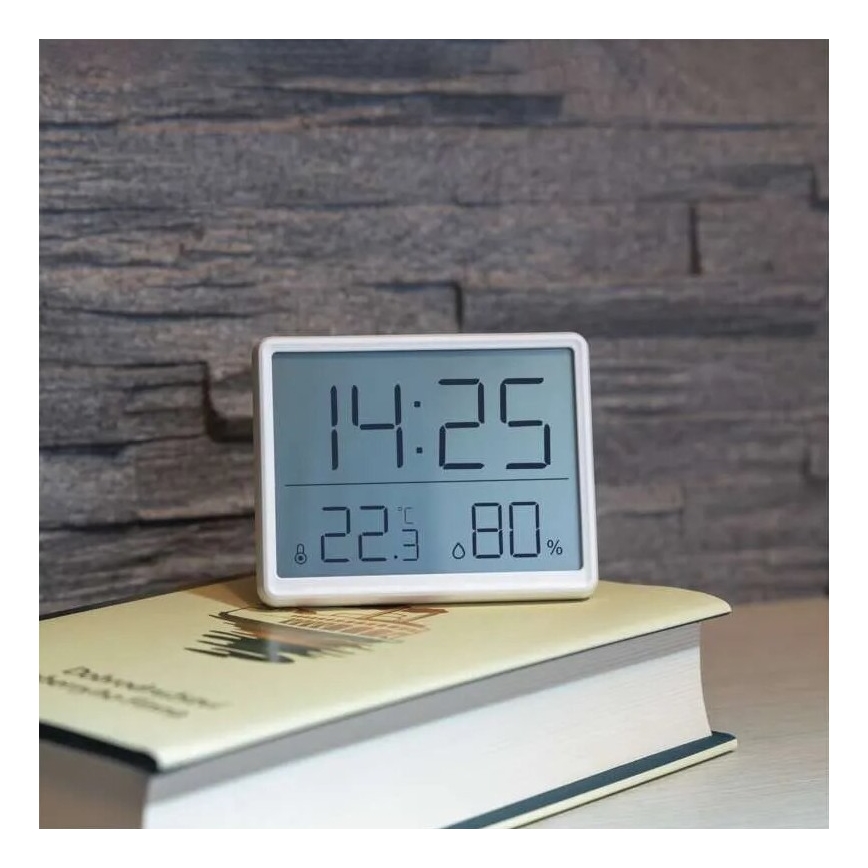 Bežični termometar sa higrometrom 1xCR2032 beo