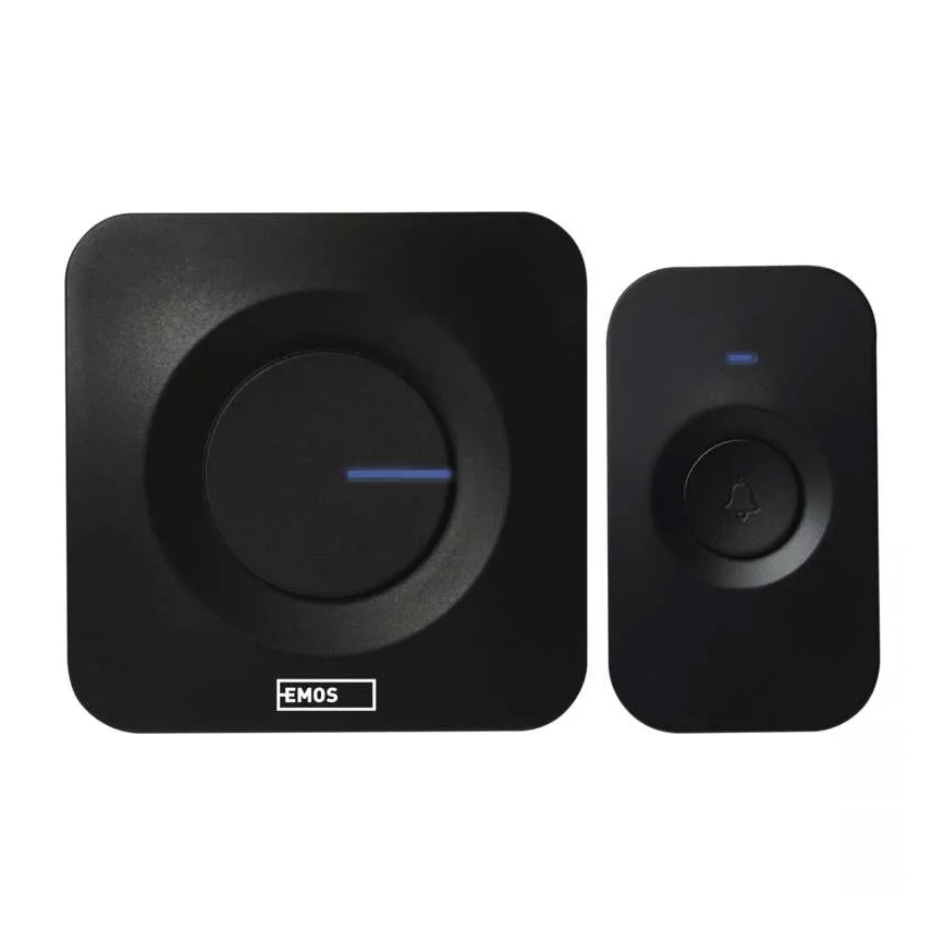 Bežični zvonac na baterije 3xAAA, IP56, crne boje