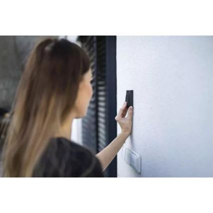 Bežično zvono za utičnicu 230 V, IP44, crne boje