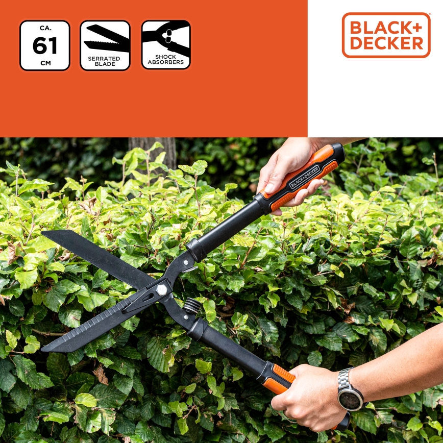 BLACK+DECKER - Makaze za živu ogradu 610 mm