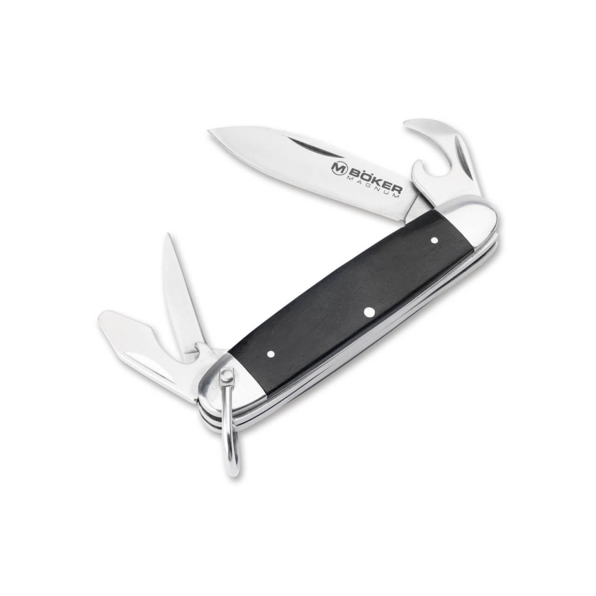Böker - Višenajenski džepni nož Magnum Classic Pocket Steel 16 cm/4 funkcije ružino drvo