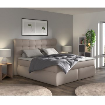 Boxspring krevet s madracima i naddušekom SOFIA 180x200 cm bež