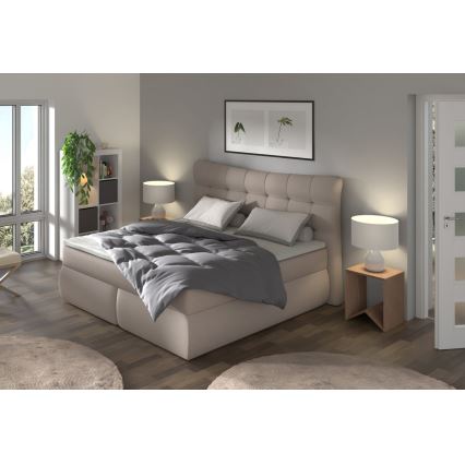 Boxspring krevet s madracima i naddušekom SOFIA 180x200 cm bež