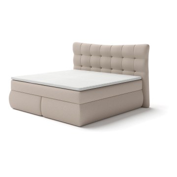 Boxspring krevet sa dušecima i naddušek SOFIA 180x200 cm bež