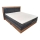 Boxspring krevet sa dušecima, naddušekom i mestom za ostavu JASMINE 180x200 cm siv